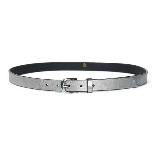 Erina Leather Belt - Gunmetal