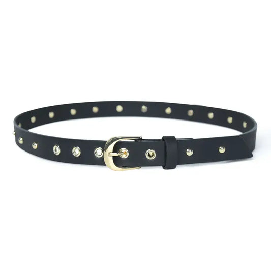 Mahi Studded Leather Belt - Black