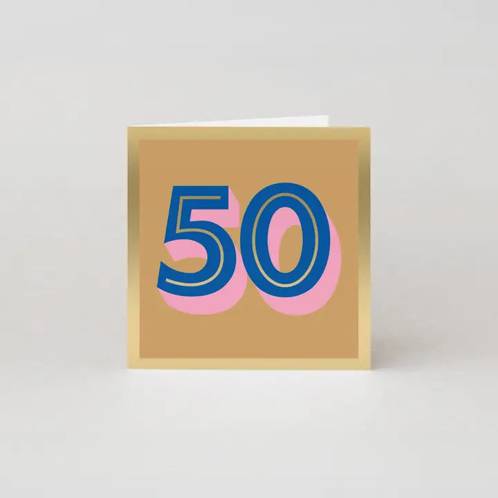 50TH BIRTHDAY CARD - AGE MILESTONE