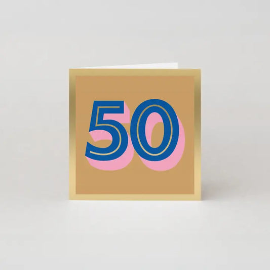 50TH BIRTHDAY CARD - AGE MILESTONE