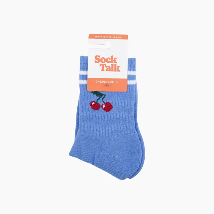 Cherry Organic Cotton Sports in Blue