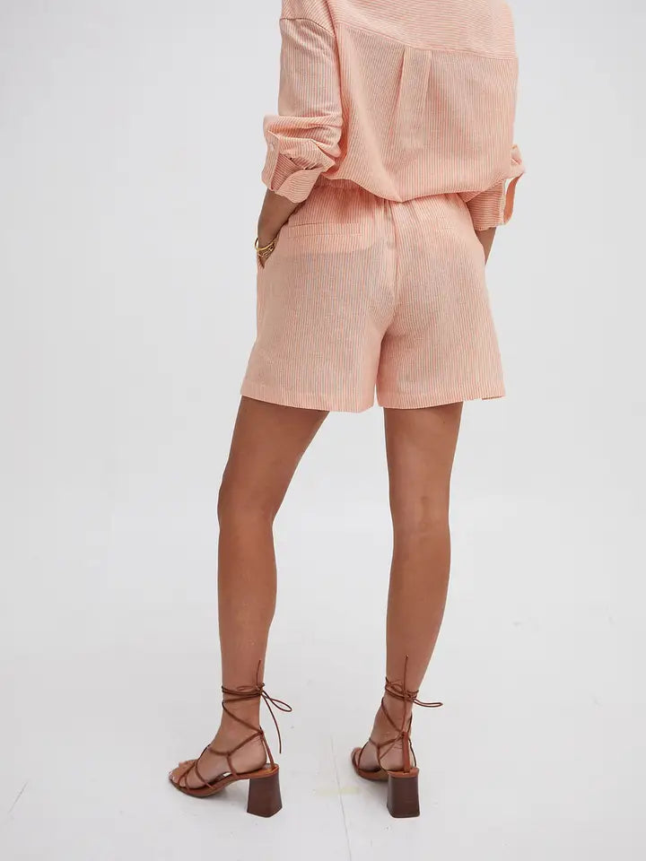Eden Orange & White Stripe Shorts